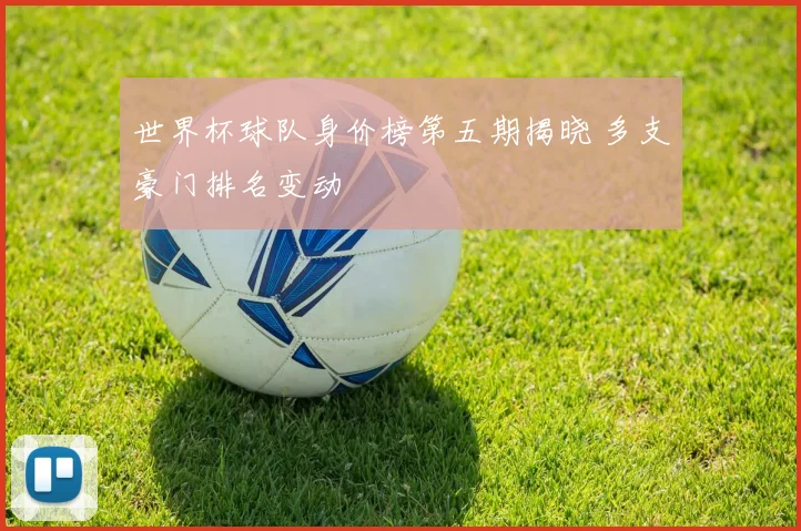 世界杯球队身价榜第五期揭晓 多支豪门排名变动