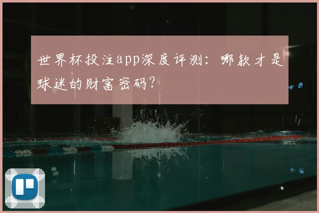 世界杯投注app深度评测：哪款才是球迷的财富密码？